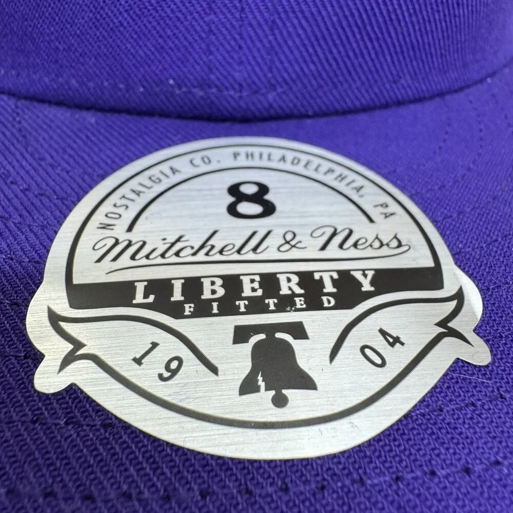 NEW Los Angeles Lakers Mitchell Ness HWC Basic Liberty Fitted Hat Cap Sz 8